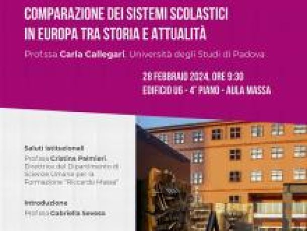 Seminario Dottorale “Comparazione dei sistemi scolastici in Europa tra storia e attualità”