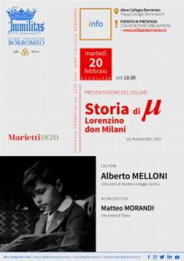 Presentazione del volume di A. Melloni, “Storia di μ. Lorenzino don Milani”